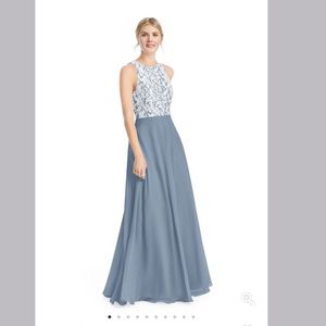 Dusty Blue Azazie dress